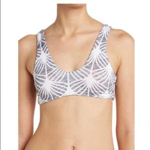 Maaji Ivory Shells Glee Reversible Sporty Bralette Bikini Top